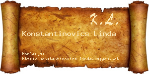 Konstantinovics Linda névjegykártya